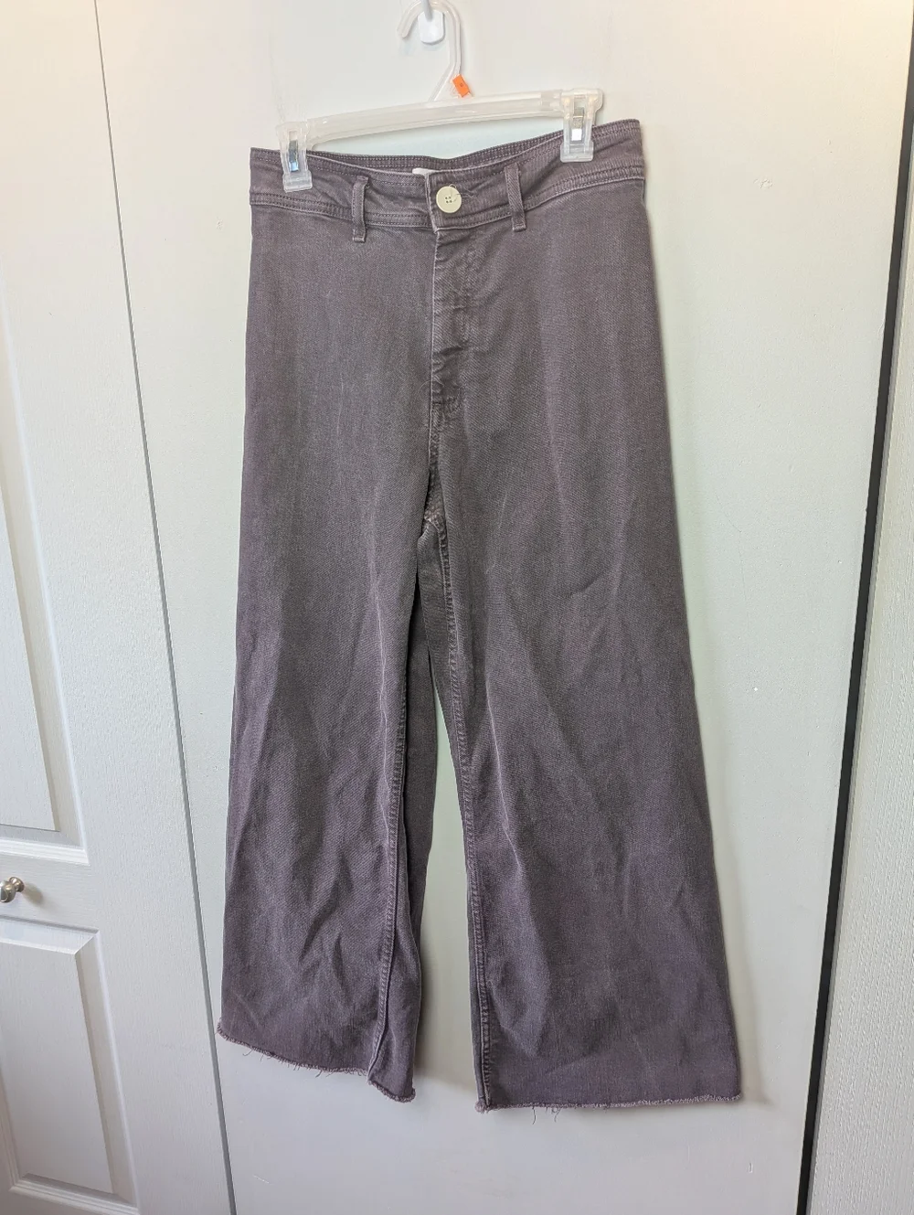 ZARA Marine Flare High Waist Women Pants Purple Plume Color Size 6 - Picture 1 of 11